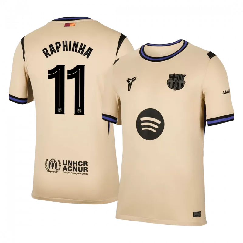 RAPHINHA #11 Barcelona Away Soccer Jersey 2025/26 -UCL