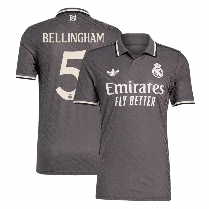 BELLINGHAM #5 Real Madrid Third Away Authentic Soccer Jersey