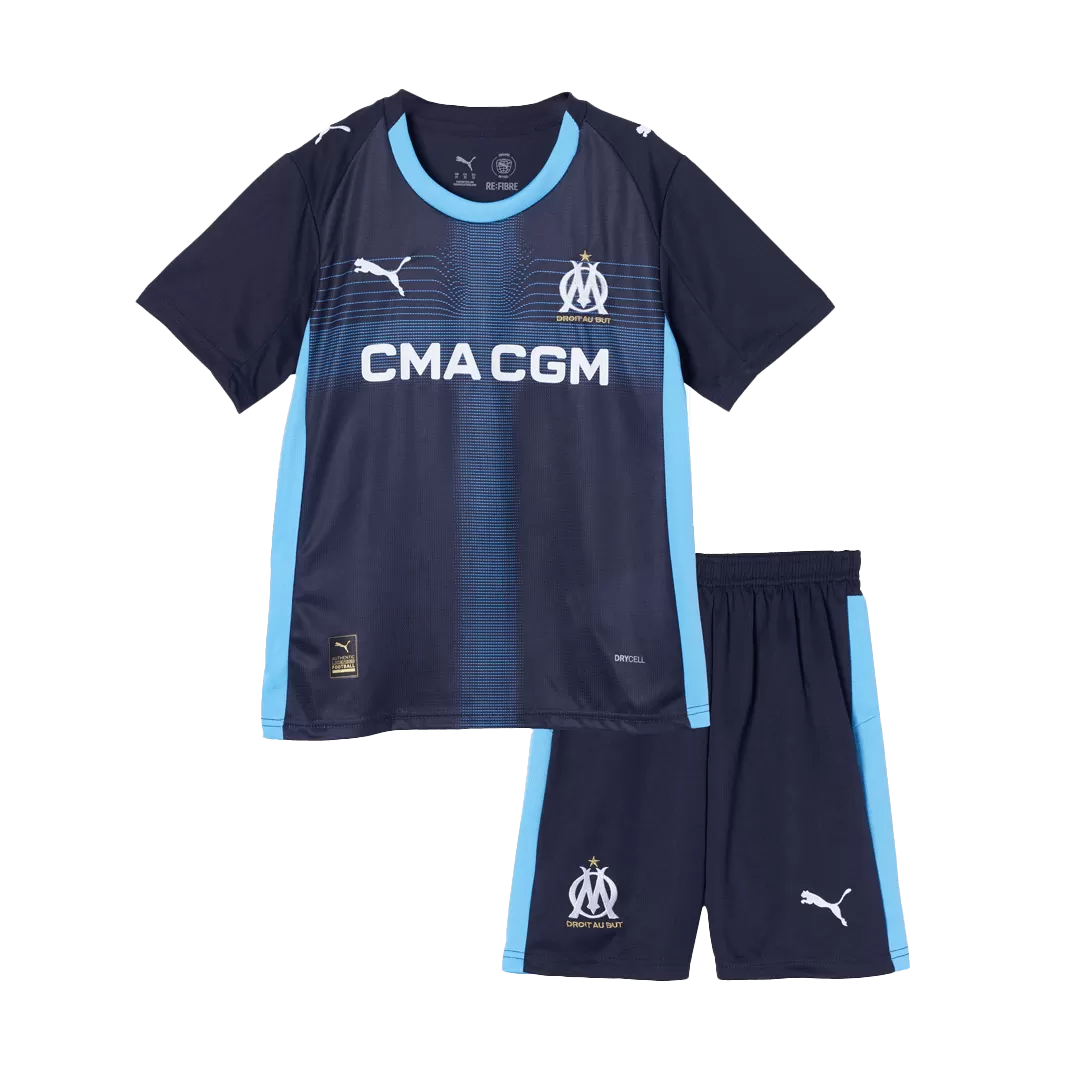 Marseille Away Kids Soccer Jerseys Kit 2025/26 - Image 3