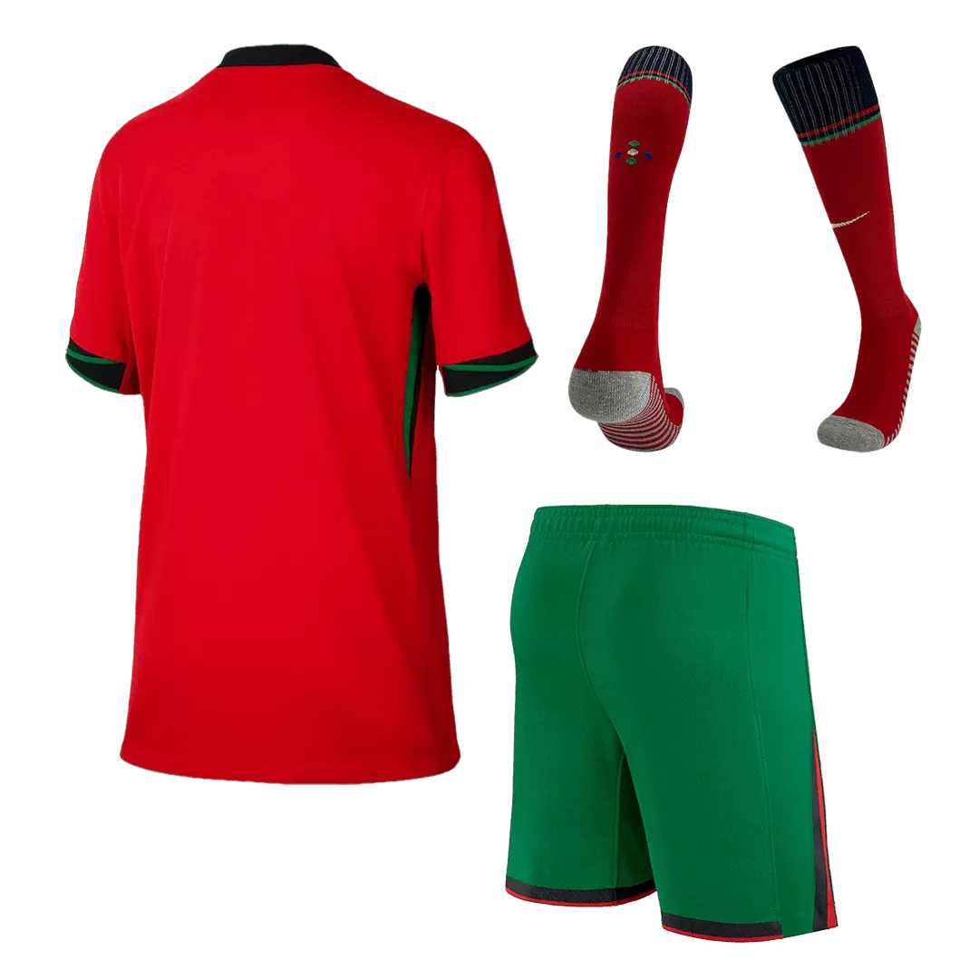 Portugal Home Kids Soccer Jerseys Full Kit EURO - Image 2