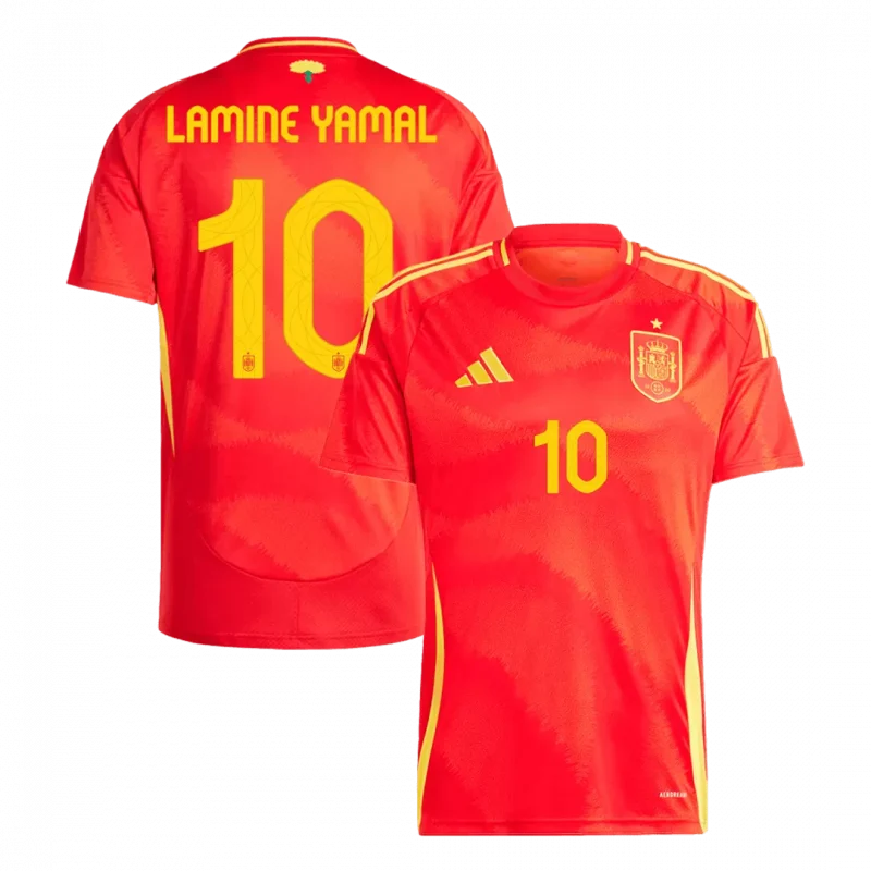 LAMINE YAMAL #10 Spain Home Soccer Jersey EURO