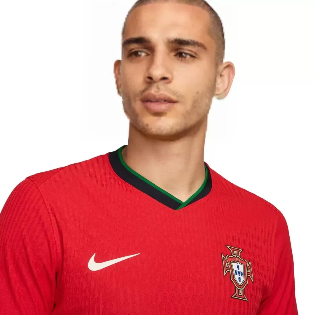 Portugal Home Authentic Soccer Jersey EURO - Image 4