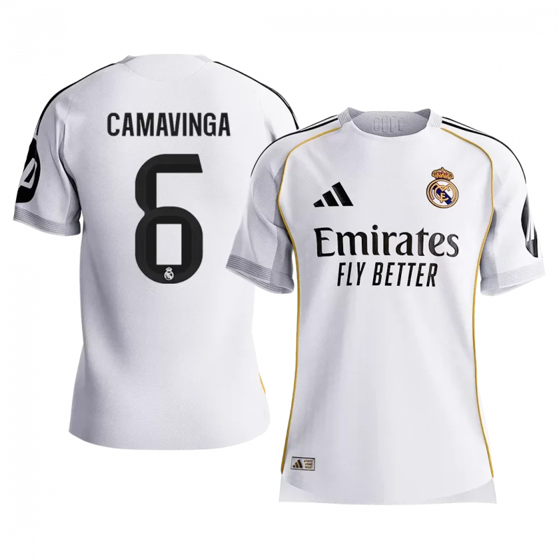 CAMAVINGA #6 Real Madrid Home Authentic Soccer Jersey 2025/26