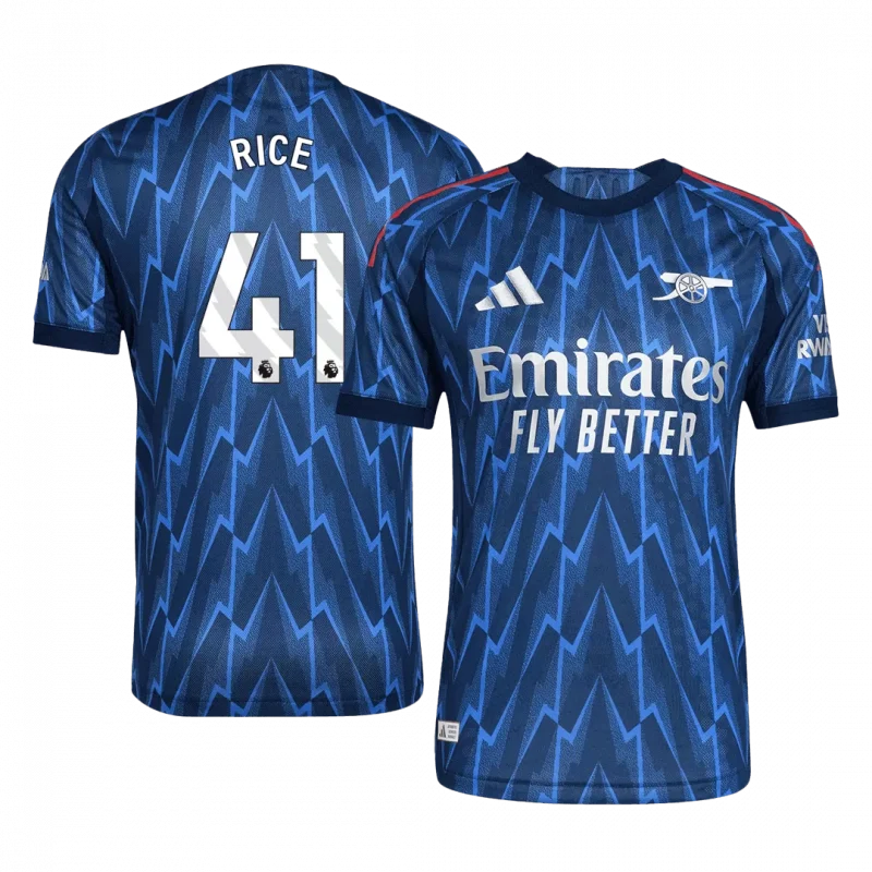 RICE #41 Arsenal Away Authentic Soccer Jersey 2025/26