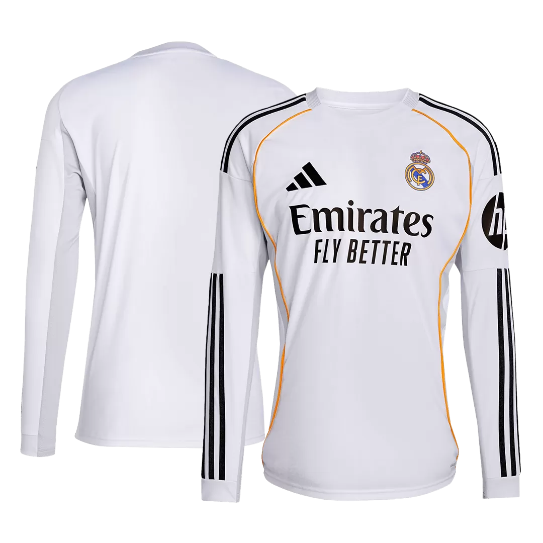 Real Madrid Home Long Sleeve Jersey 2025/26 - Image 3