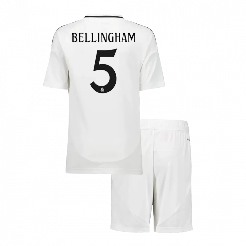 BELLINGHAM #5 Real Madrid Home Kids Soccer Jerseys Kit