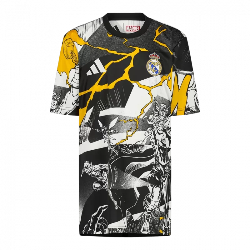 Real Madrid X Marvel Jersey 2025/26 Black&White