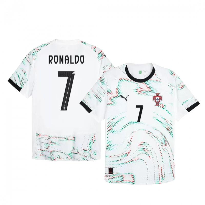 RONALDO #7 Portugal Away Authentic Soccer Jersey 2025