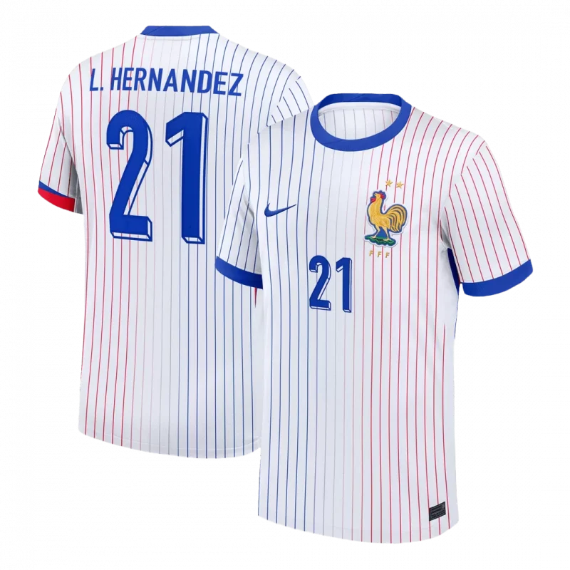 L.HERNANDEZ #21 France Away Soccer Jersey