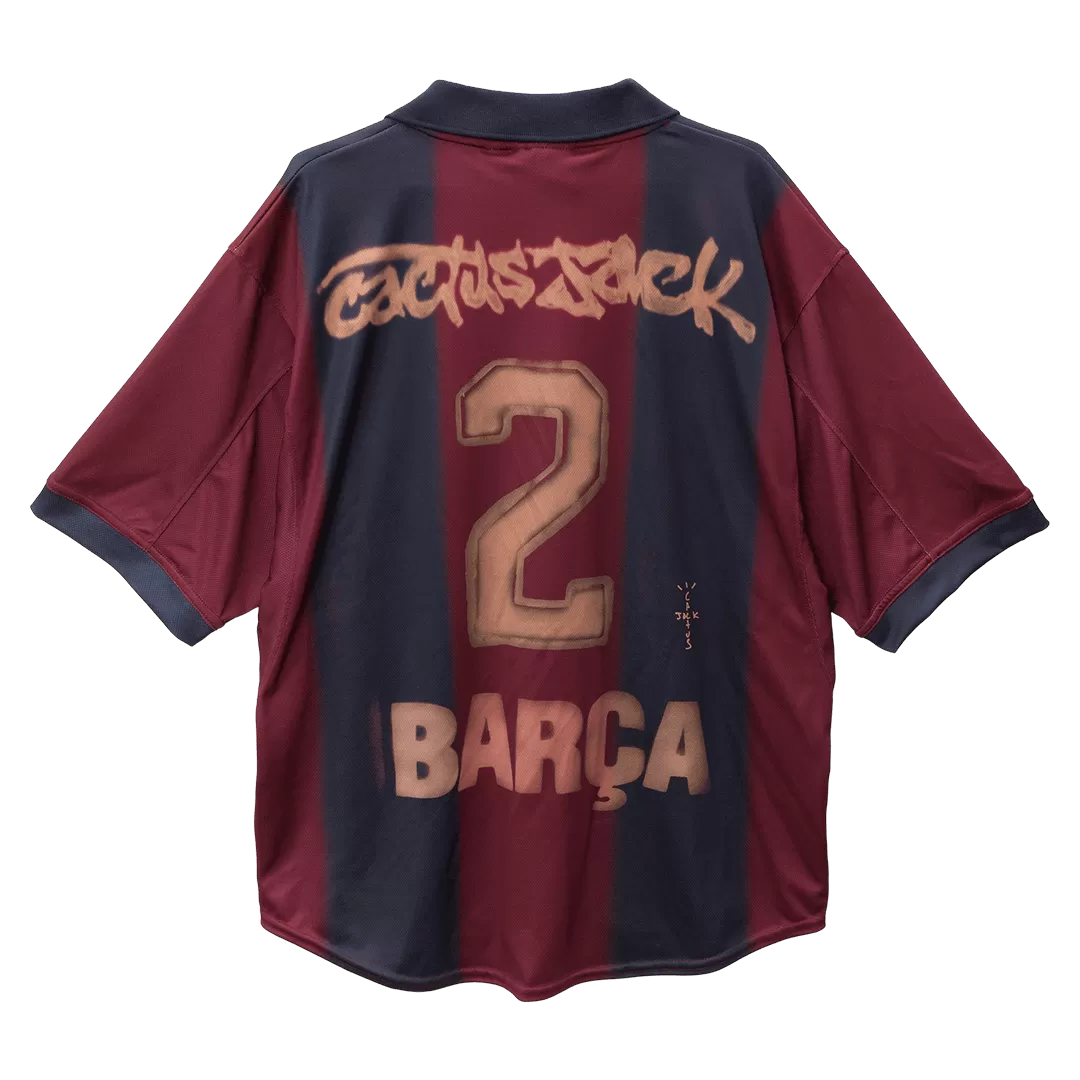 Vintage Soccer Jersey Barcelona X CJ Home 2000/01 - Image 2