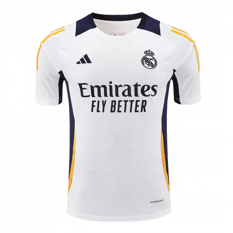 Real Madrid Pre-Match Soccer Jersey White
