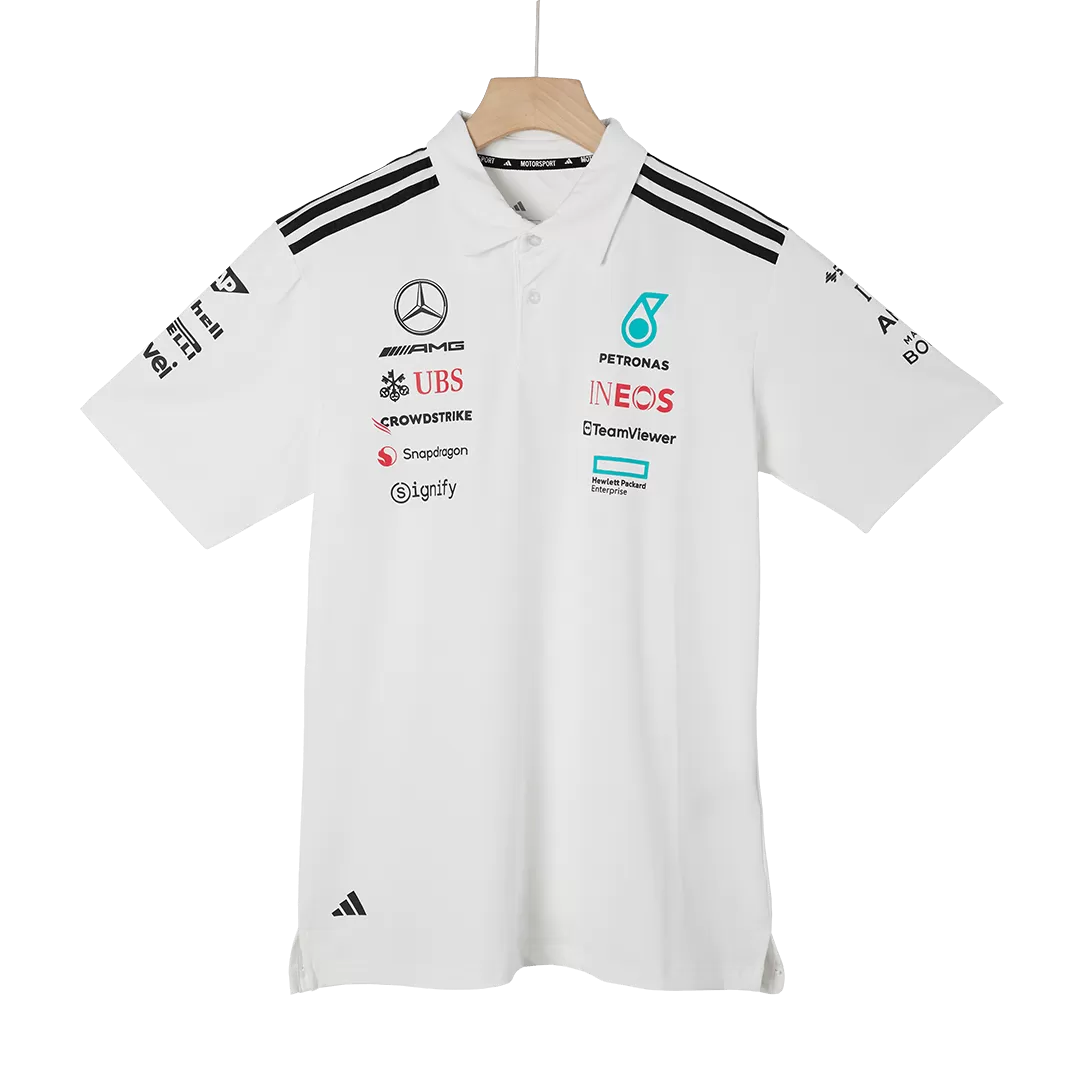 Mercedes AMG Petronas F1 2025 Team Polo White - Image 5