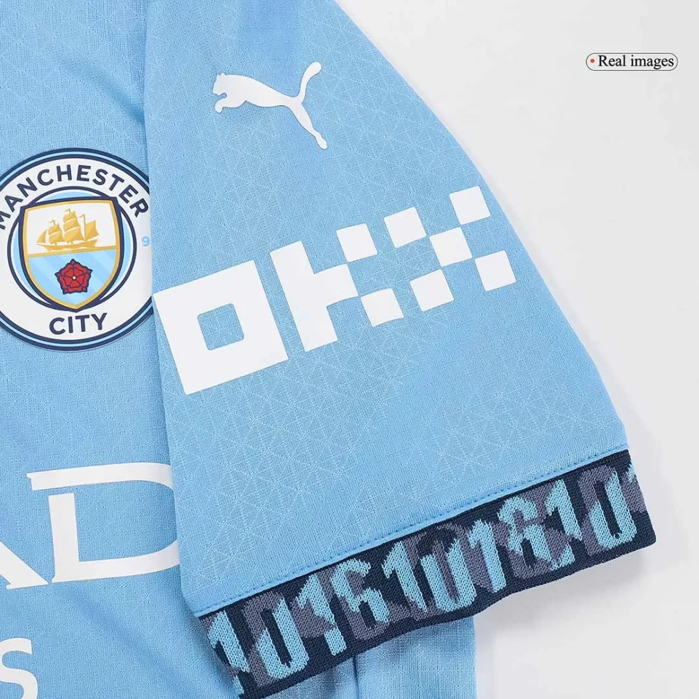 DE BRUYNE #17 Manchester City Home Authentic Soccer Jersey - UCL - Image 12