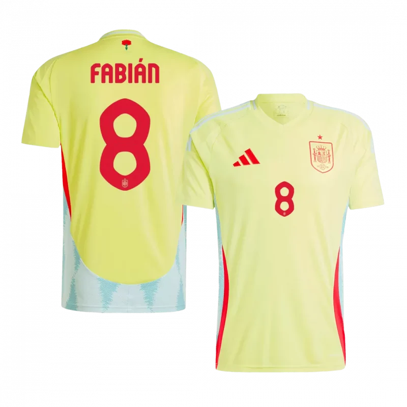 FABIÁN #8 Spain Away Soccer Jersey EURO