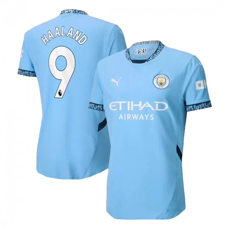 HAALAND #9 Manchester City Home Authentic Soccer Jersey