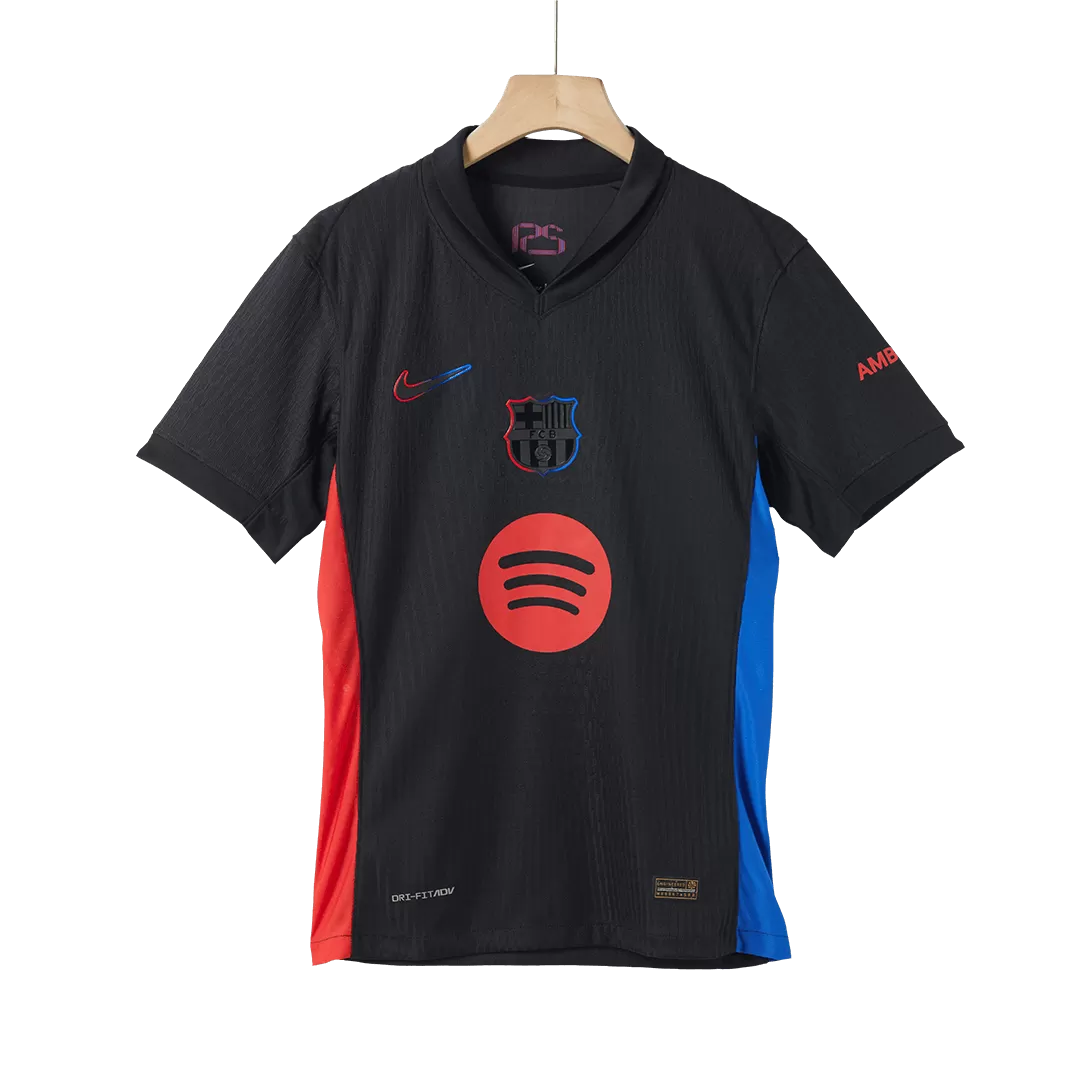 Barcelona Away Authentic Soccer Jersey - Spotify Logo Without Text - Image 5