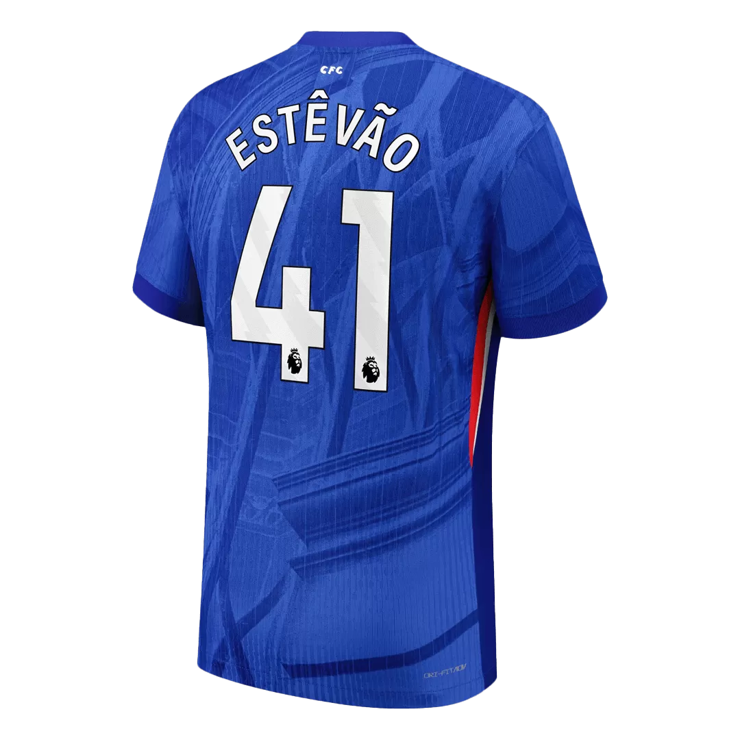 ESTÊVÃO #41 Chelsea Home Authentic Soccer Jersey 2025/26 - Image 3