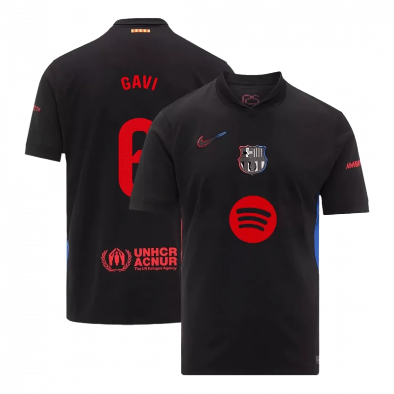 GAVI #6 Barcelona Away Soccer Jersey- Spotify Logo Without Text