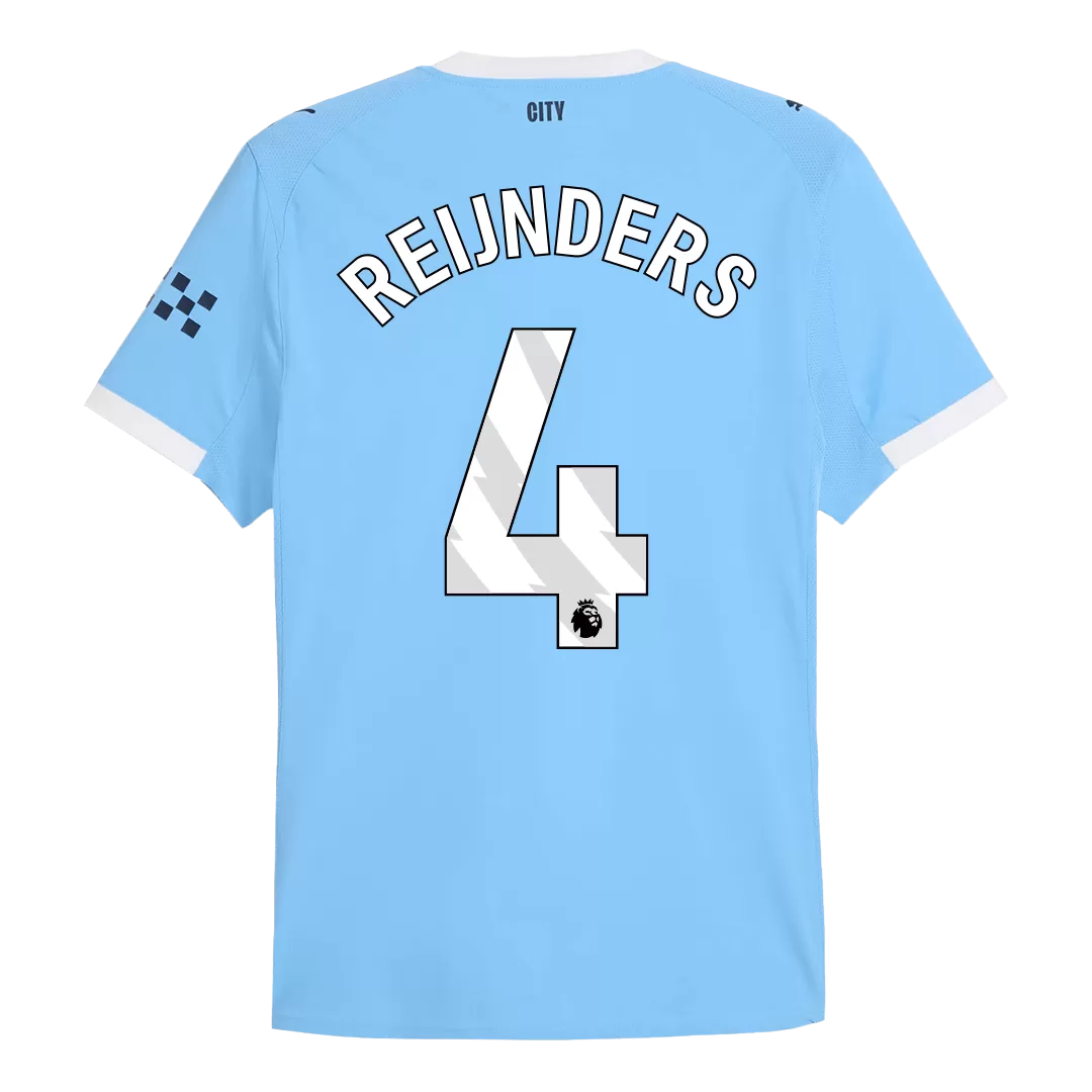 REIJNDERS #4 Manchester City Home Authentic Soccer Jersey 2025/26 - Image 3