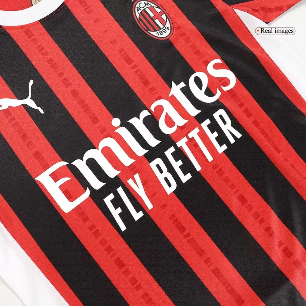 RAFA LEÃO #10 AC Milan Home Authentic Soccer Jersey - Image 5