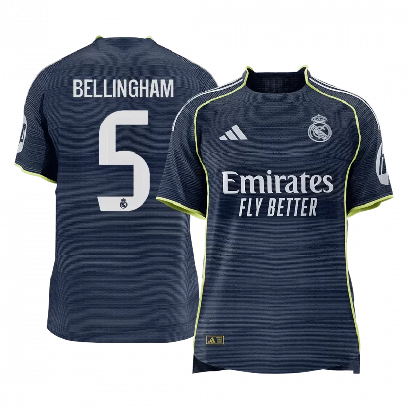 BELLINGHAM #5 Real Madrid Away Authentic Soccer Jersey 2025/26