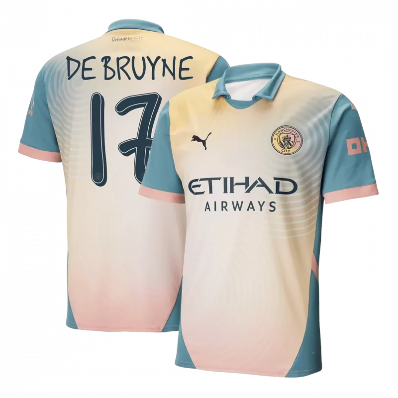 DE BRUYNE #17 Manchester City Fourth Away Soccer Jersey - Definitely City