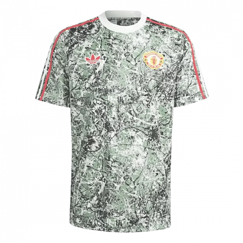 Manchester United X Stone Roses Pre-Match Soccer Jersey 2023/24 Green