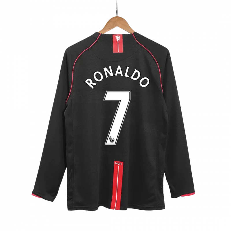 Vintage Soccer Jersey RONALDO #7 Manchester United Away Long Sleeve 2007/08