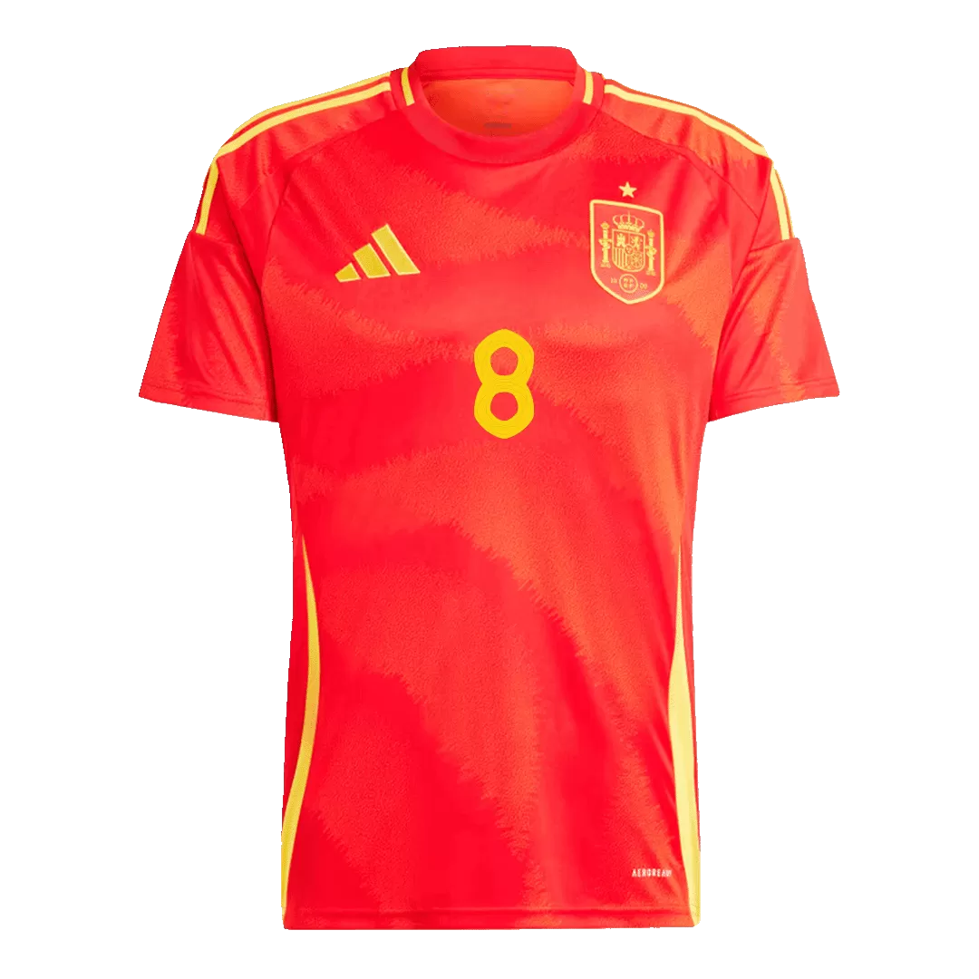 FABIÁN #8 Spain Home Soccer Jersey EURO - Image 2