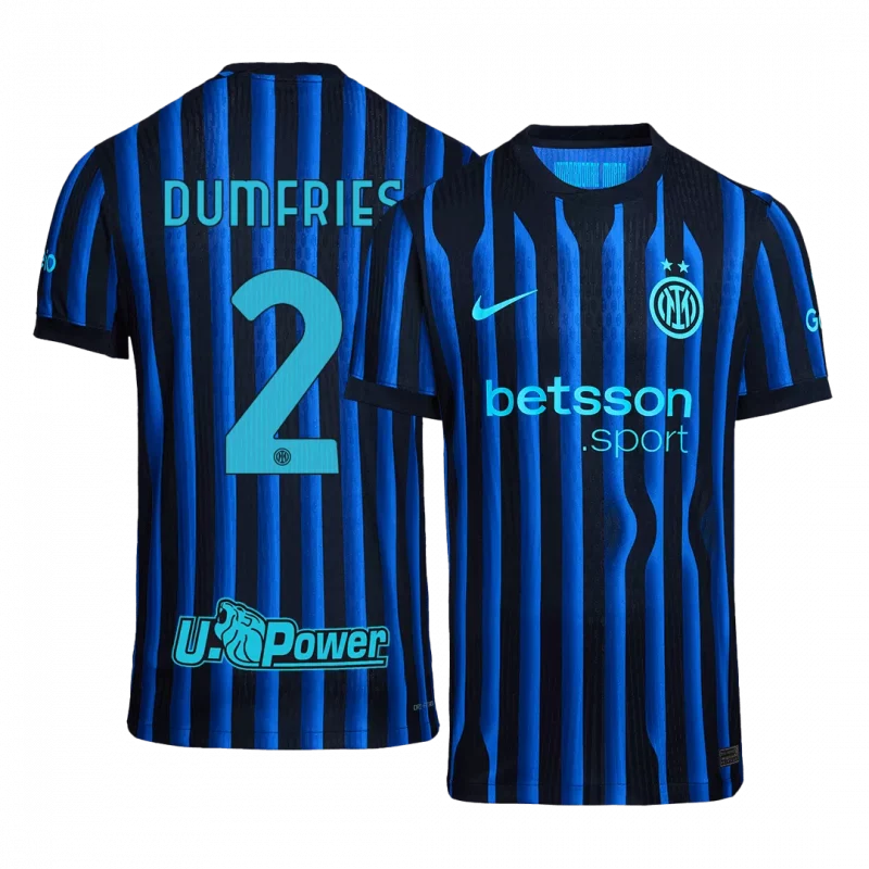 DUMFRIES #2 Inter Milan Home Authentic Soccer Jersey 2025/26