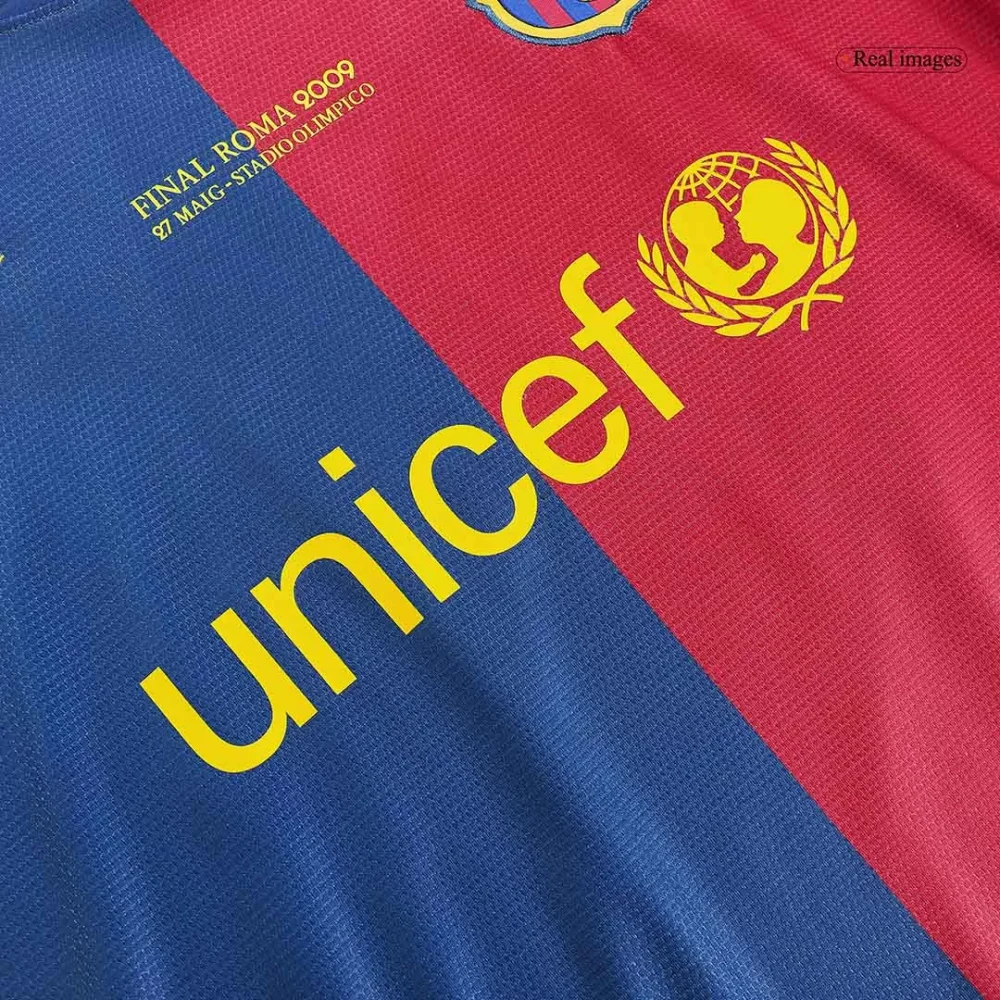 Vintage Soccer Jersey A.INIESTA #8 Barcelona Home 2008/09 - UCL Final - Image 9