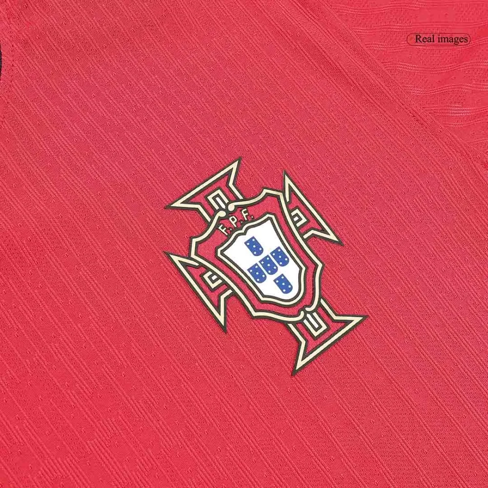 Portugal Home Authentic Soccer Jersey EURO - Image 9