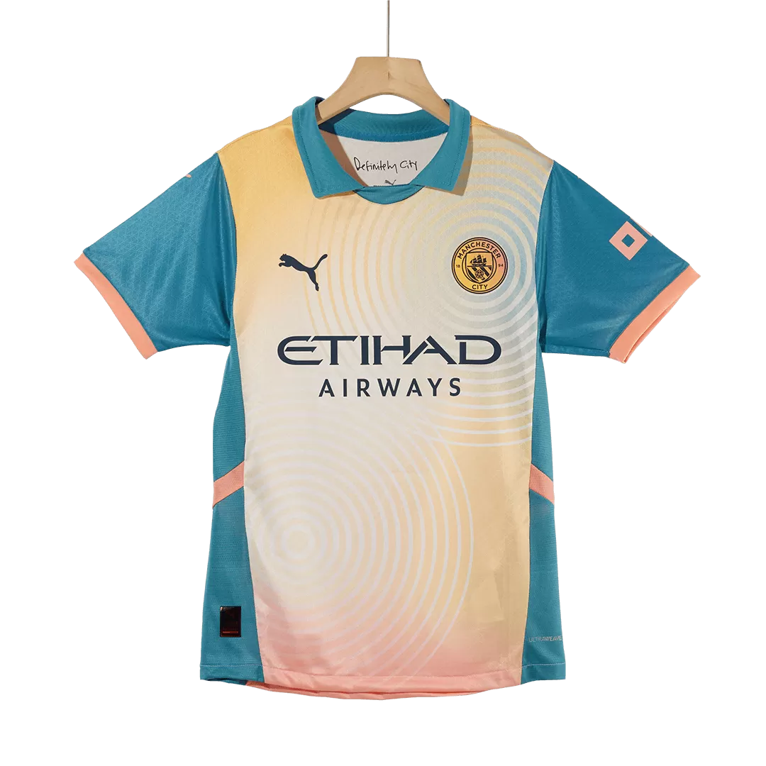 RODRIGO #16 Manchester City Fourth Away Authentic Soccer Jersey- Definitely City (UCL) - Image 4
