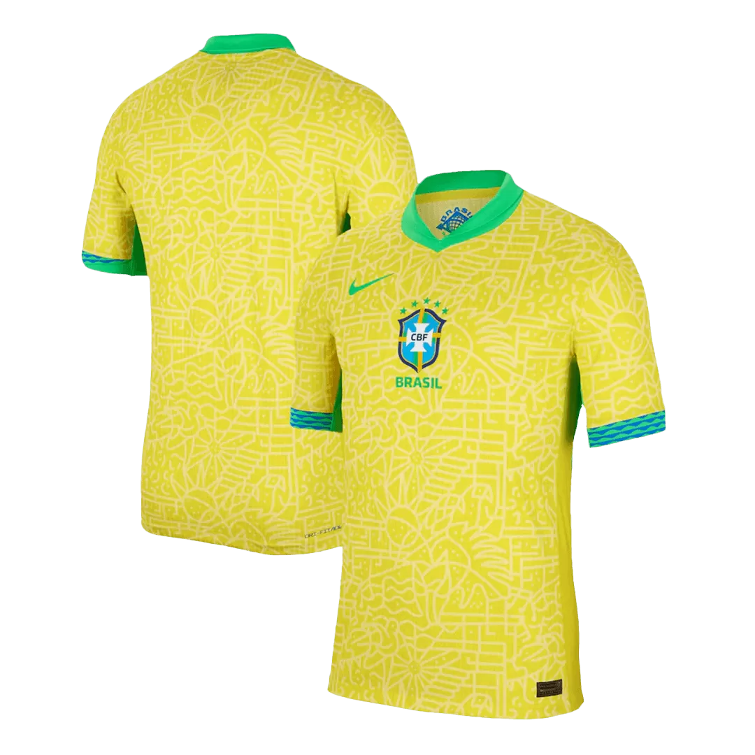 Brazil Home Authentic Soccer Jersey - Image 15