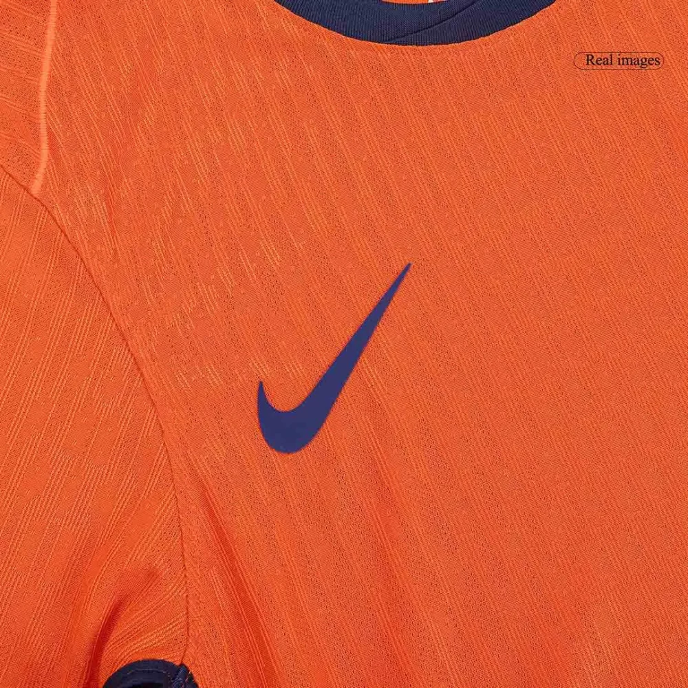 Netherlands Home Authentic Soccer Jersey EURO - Image 9