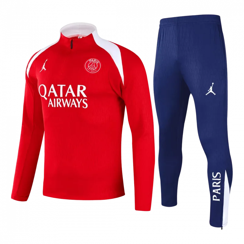 PSG 1/4 Zip Tracksuit 2025/26 Kids Red