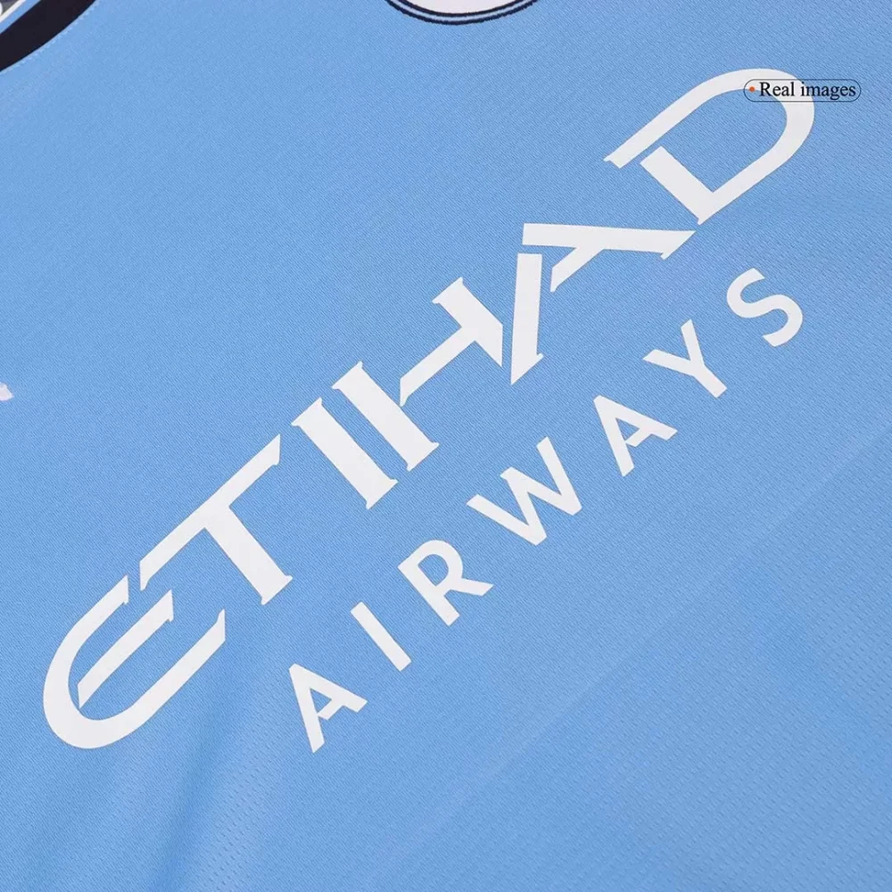 Manchester City Home Long Sleeve Soccer Jersey - Image 10