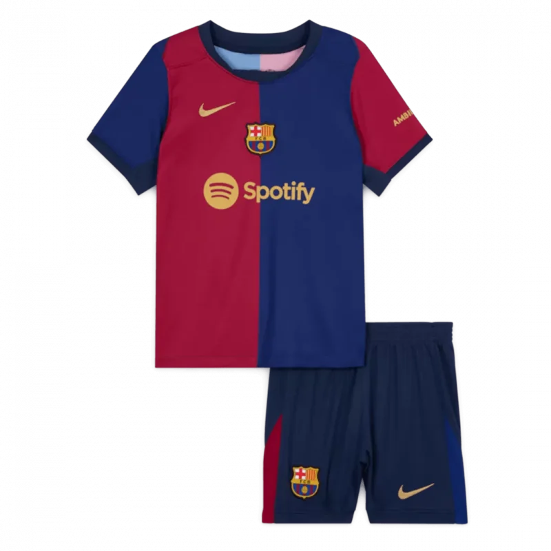 Barcelona Home Kids Soccer Jerseys Kit