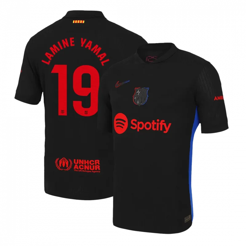 LAMINE YAMAL #19 Barcelona Away Authentic Soccer Jersey