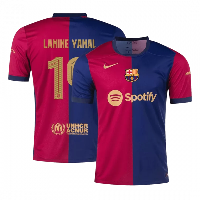 LAMINE YAMAL #19 Barcelona Home Soccer Jersey - UCL