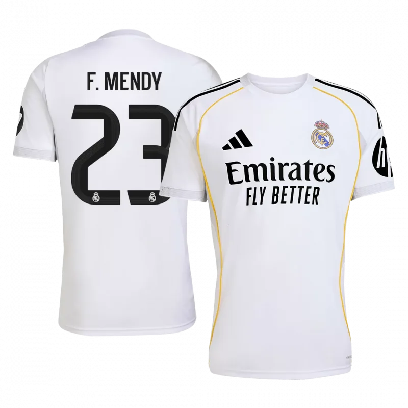 F.MENDY #23 Real Madrid Home Soccer Jersey 2025/26
