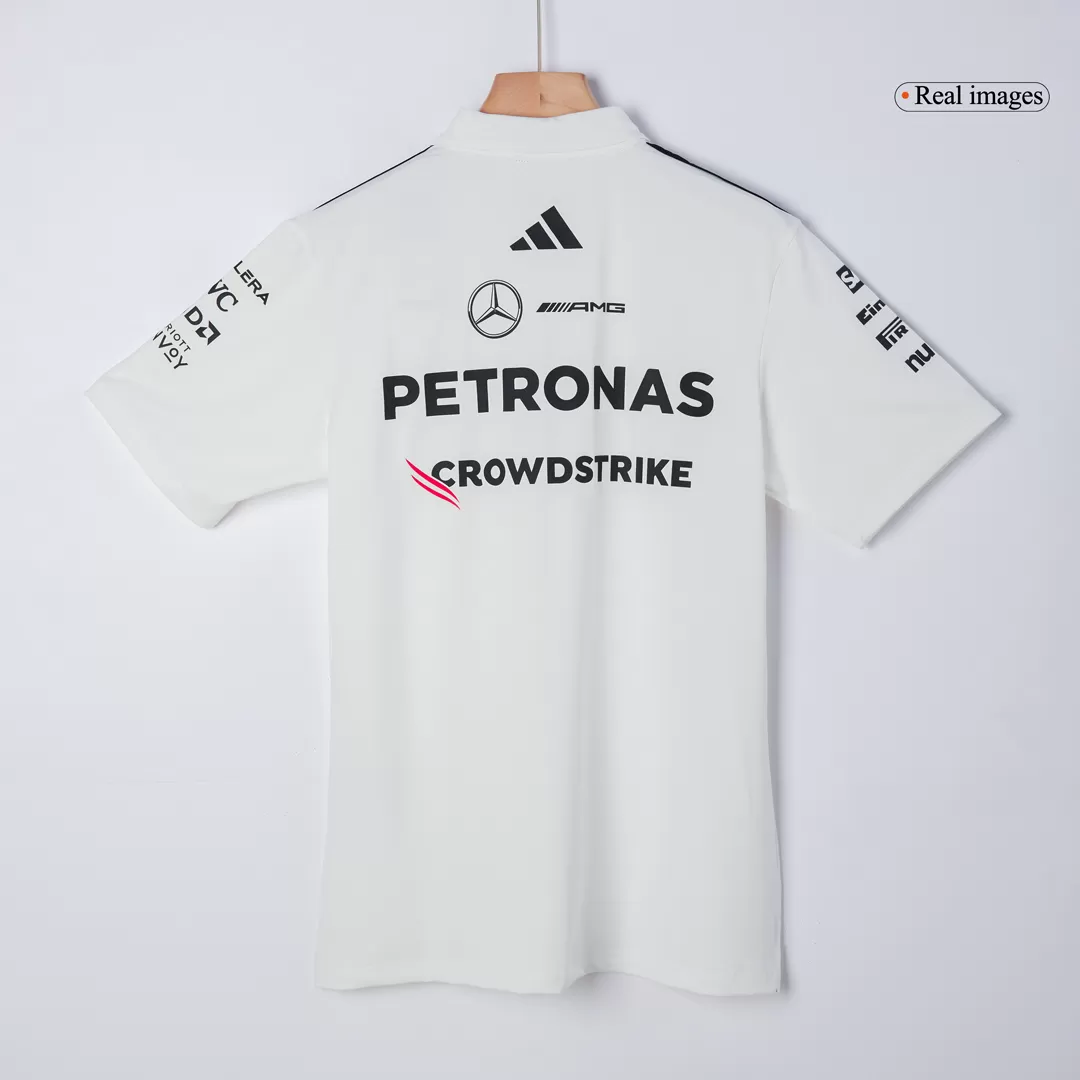 Mercedes AMG Petronas F1 2025 Team Polo White - Image 6