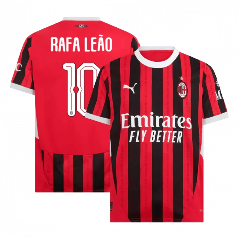 RAFA LEÃO #10 AC Milan Home Soccer Jersey - UCL