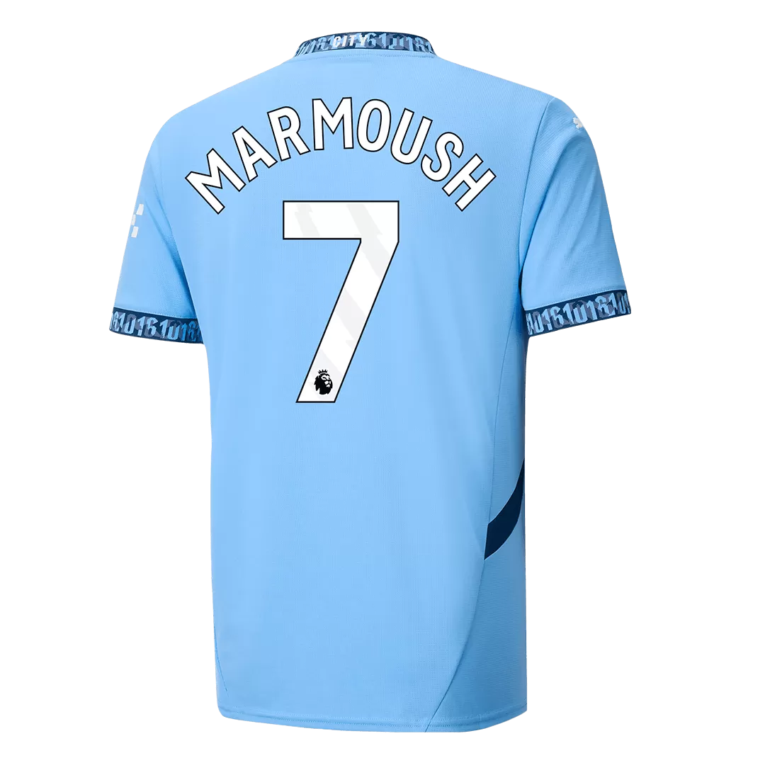 MARMOUSH #7 Manchester City Home Soccer Jersey - Image 3