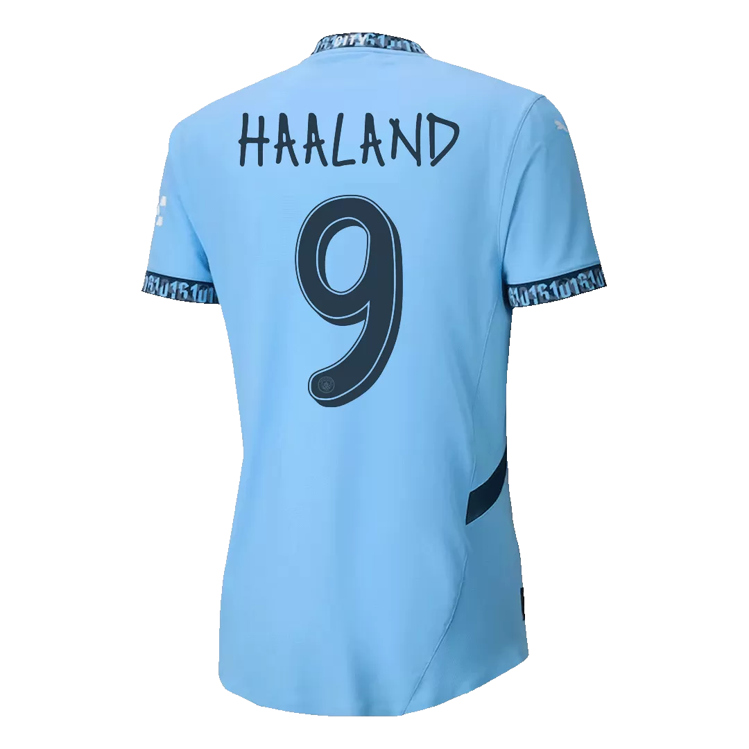 HAALAND #9 Manchester City Home Authentic Soccer Jersey - UCL - Image 3