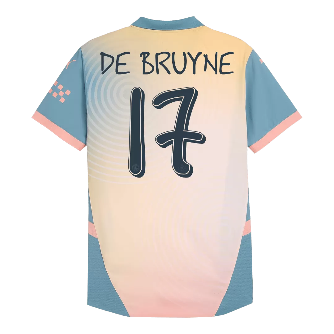 DE BRUYNE #17 Manchester City Fourth Away Authentic Soccer Jersey - Definitely City - Image 3
