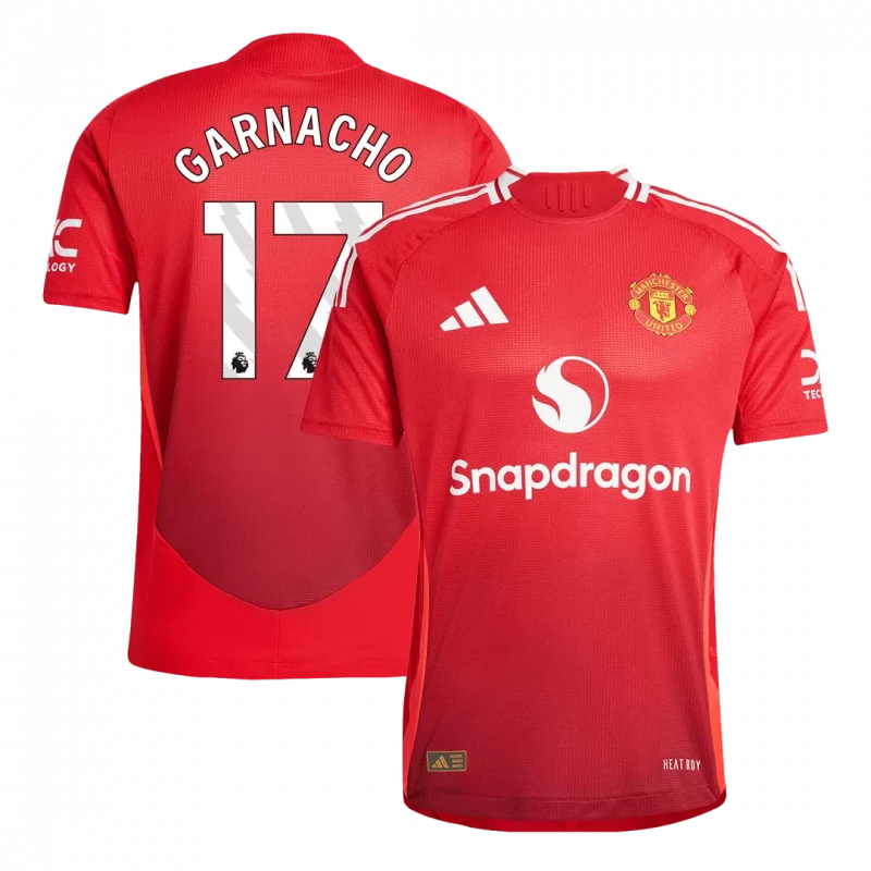 GARNACHO #17 Manchester United Home Authentic Soccer Jersey