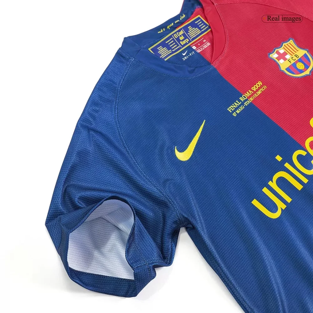 Vintage Soccer Jersey A.INIESTA #8 Barcelona Home 2008/09 - UCL Final - Image 6