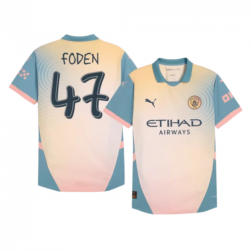 FODEN #47 Manchester City Fourth Away Authentic Soccer Jersey - Definitely City