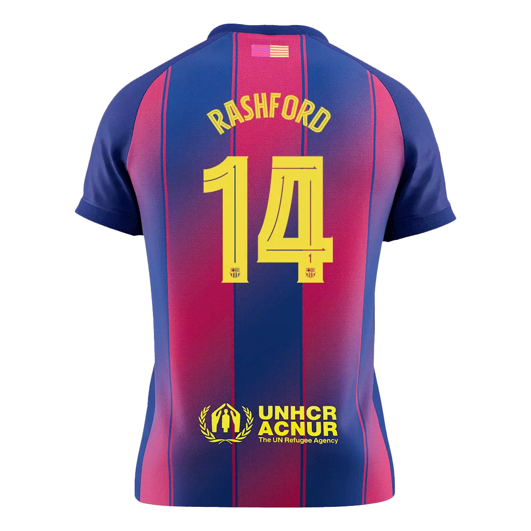 RASHFORD #14 Barcelona Home Soccer Jersey 2025/26 -UCL - Image 2